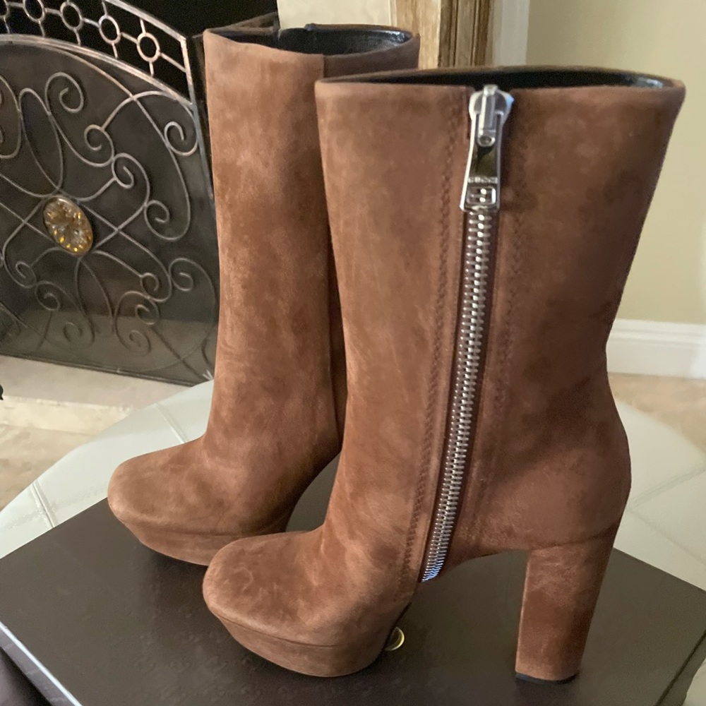 Gucci Suede Platform Boots